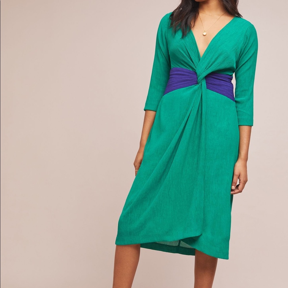 NEW Anthropologie Sorley Twist-Front Dress